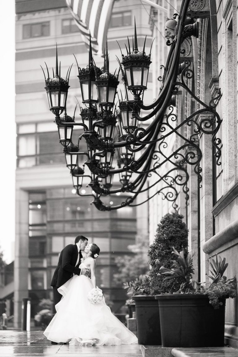 boston public library wedding photography outside library