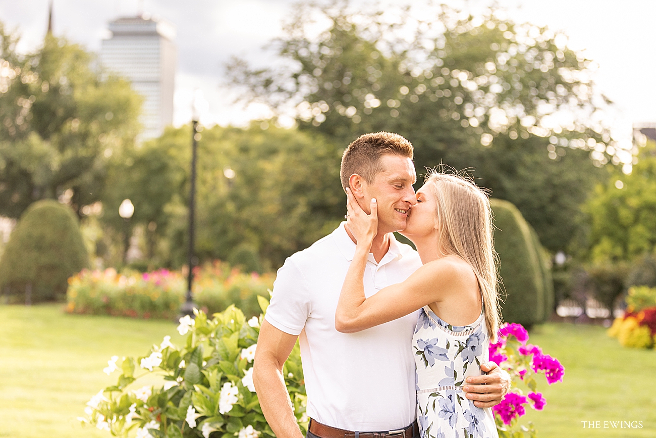 boston public garden engagement session