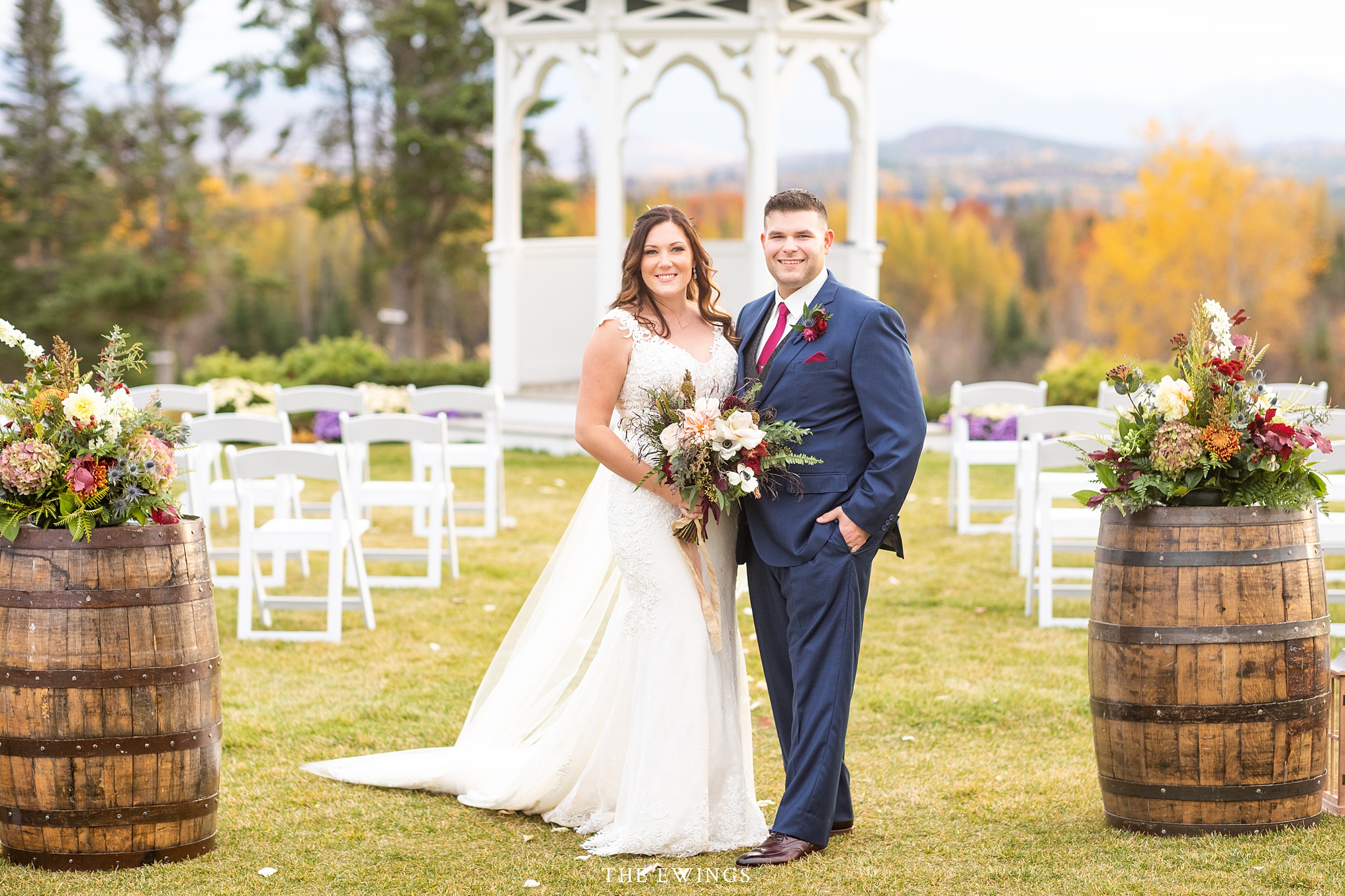 These two eloped at the Mountainview Grand in the white mountains of New Hampshire, with views of Mount Washington.