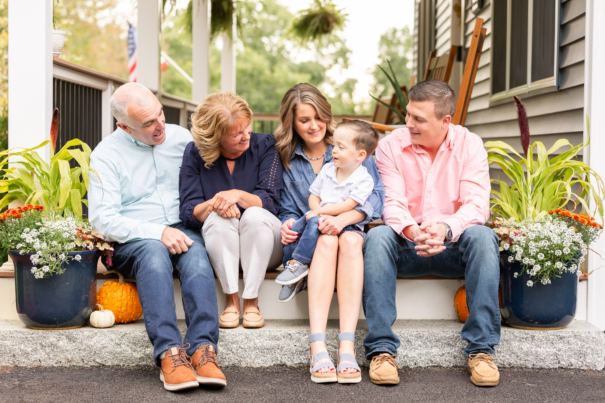 family portrait session in spencer with grandparents by bolton family photographer